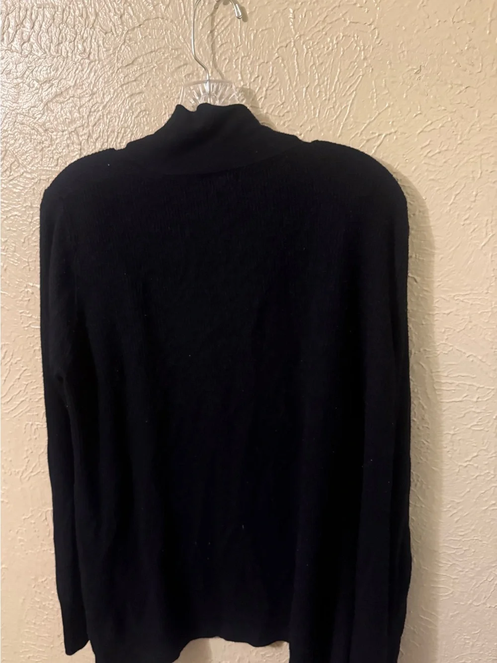 Black Open-Front Ribbed Lightweight Layering Cardigan